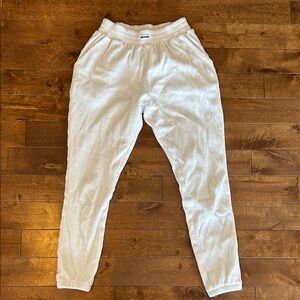 Bo+Tee White Corduroy Joggers